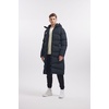 image:imageKELME Mens Long Parka Winter Coats Windproof Hooded Soccer Jacket Stadium Outdoor Cold Weather Warm OuterwearBlue Silver