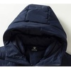 image:imageKELME Mens Long Parka Winter Coats Windproof Hooded Soccer Jacket Stadium Outdoor Cold Weather Warm OuterwearBlue Silver
