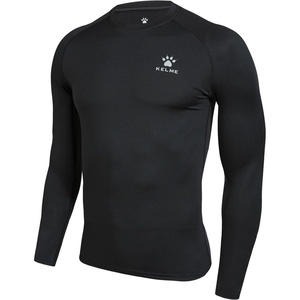 image:imageKELME Mens Long Sleeve Compression Shirt Cool Dry Athletic Top Base Layers Running Soccer Football Undershirt TShirtBlack