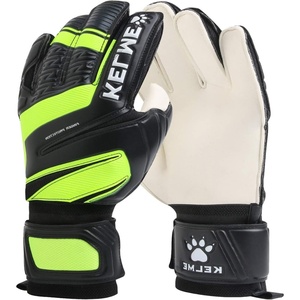 image:imageKELME Goalkeeper Gloves for Kids AdultsAbrasionResistant Latex Palms with Enhanced Grip TechnologyGoalie Gloves with Adjustable Double Wrist Straps for Soccer TrainingYellow Match Turf
