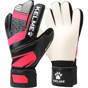 image:imageKELME Goalkeeper Gloves for Kids AdultsAbrasionResistant Latex Palms with Enhanced Grip TechnologyGoalie Gloves with Adjustable Double Wrist Straps for Soccer TrainingRed