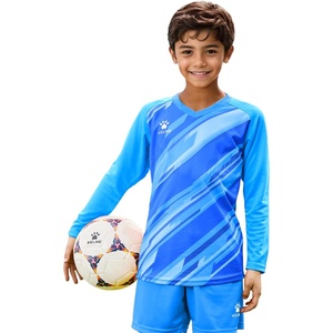 image:imageKELME Kids Padded Goalie ShirtYouth Goalkeeper JerseyLong Sleeve Soccer Football Training UniformBlue